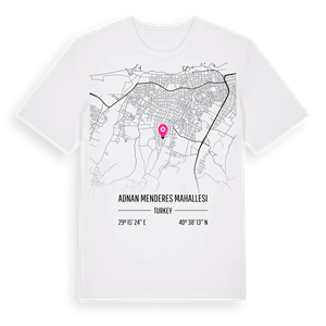 Adnan Menderes Mahallesi karta t-shirt – ekologisk bomull t-shirt från Pinshirt