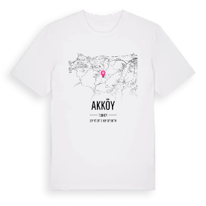 Akköy karta t-shirt – ekologisk bomull t-shirt från Pinshirt