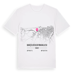 Bahçelievler Mahallesi karta t-shirt – ekologisk bomull t-shirt från Pinshirt