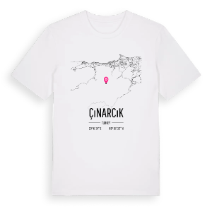 Çınarcık karta t-shirt – ekologisk bomull t-shirt från Pinshirt