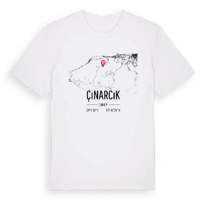 Çınarcık karta t-shirt – ekologisk bomull t-shirt från Pinshirt