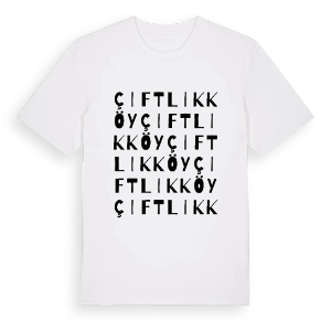 Çiftlikköy ordlek t-shirt – ekologisk bomull t-shirt från Pinshirt