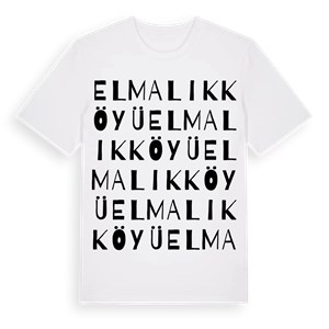 Elmalık Köyü ordlek t-shirt – ekologisk bomull t-shirt från Pinshirt