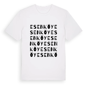 Esenköy ordlek t-shirt – ekologisk bomull t-shirt från Pinshirt