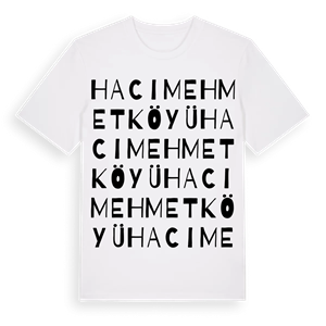 Hacımehmet Köyü ordlek t-shirt – ekologisk bomull t-shirt från Pinshirt