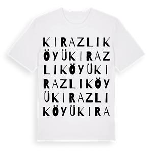 Kirazlı Köyü ordlek t-shirt – ekologisk bomull t-shirt från Pinshirt