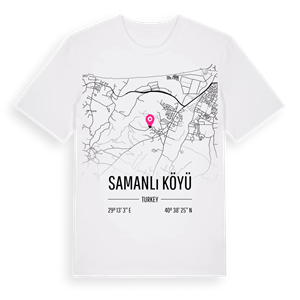 Samanlı Köyü karta t-shirt – ekologisk bomull t-shirt från Pinshirt