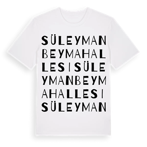 Süleyman Bey Mahallesi ordlek t-shirt – ekologisk bomull t-shirt från Pinshirt