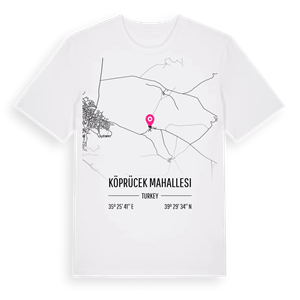 Köprücek Mahallesi karta t-shirt – ekologisk bomull t-shirt från Pinshirt