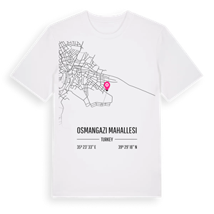 Osmangazi Mahallesi karta t-shirt – ekologisk bomull t-shirt från Pinshirt