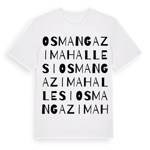 Osmangazi Mahallesi ordlek t-shirt – ekologisk bomull t-shirt från Pinshirt