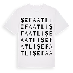Şefaatli ordlek t-shirt – ekologisk bomull t-shirt från Pinshirt