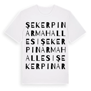 Şekerpınar Mahallesi ordlek t-shirt – ekologisk bomull t-shirt från Pinshirt