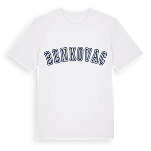 Benkovac college t-shirt – ekologisk bomull t-shirt från Pinshirt