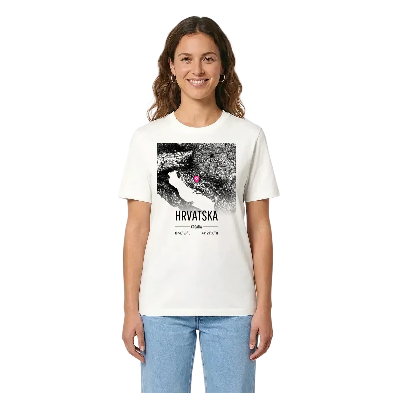 Hrvatska karta t-shirt – White, i miljö