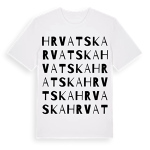 Hrvatska ordlek t-shirt – ekologisk bomull t-shirt från Pinshirt