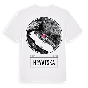 Hrvatska t-shirt – ekologisk bomull t-shirt från Pinshirt