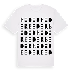 Beder ordlek t-shirt – ekologisk bomull t-shirt från Pinshirt