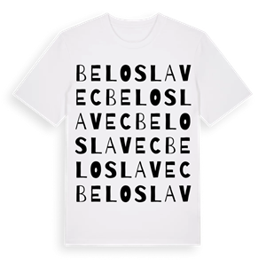Beloslavec ordlek t-shirt – ekologisk bomull t-shirt från Pinshirt