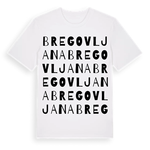 Bregovljana ordlek t-shirt – ekologisk bomull t-shirt från Pinshirt