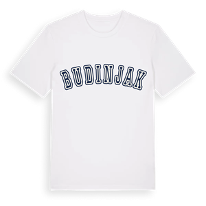 Budinjak college t-shirt – ekologisk bomull t-shirt från Pinshirt