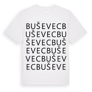 Buševec ordlek t-shirt – ekologisk bomull t-shirt från Pinshirt
