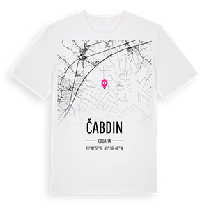 Čabdin karta t-shirt – ekologisk bomull t-shirt från Pinshirt