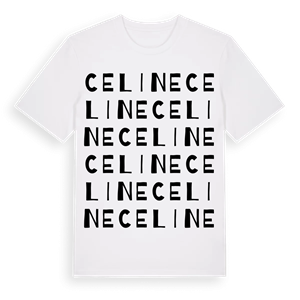 Celine ordlek t-shirt – ekologisk bomull t-shirt från Pinshirt