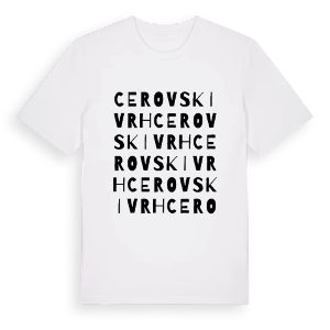 Cerovski Vrh ordlek t-shirt – ekologisk bomull t-shirt från Pinshirt