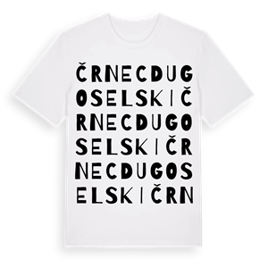 Črnec Dugoselski ordlek t-shirt – ekologisk bomull t-shirt från Pinshirt