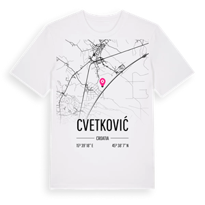 Cvetković karta t-shirt – ekologisk bomull t-shirt från Pinshirt