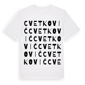 Cvetković ordlek t-shirt – ekologisk bomull t-shirt från Pinshirt