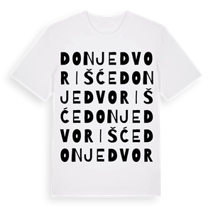 Donje Dvorišće ordlek t-shirt – ekologisk bomull t-shirt från Pinshirt