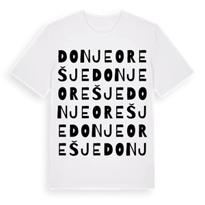 Donje Orešje ordlek t-shirt – ekologisk bomull t-shirt från Pinshirt
