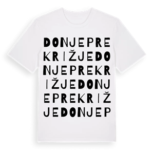 Donje Prekrižje ordlek t-shirt – ekologisk bomull t-shirt från Pinshirt