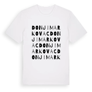 Donji Markovac ordlek t-shirt – ekologisk bomull t-shirt från Pinshirt