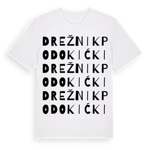 Drežnik Podokićki ordlek t-shirt – ekologisk bomull t-shirt från Pinshirt