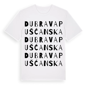 Dubrava Pušćanska ordlek t-shirt – ekologisk bomull t-shirt från Pinshirt