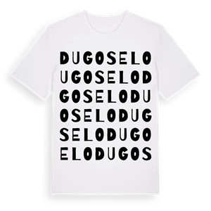 Dugo Selo ordlek t-shirt – ekologisk bomull t-shirt från Pinshirt