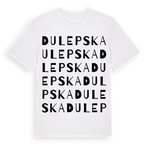 Dulepska ordlek t-shirt – ekologisk bomull t-shirt från Pinshirt