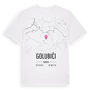 Golubići karta t-shirt – ekologisk bomull t-shirt från Pinshirt
