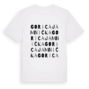 Gorica Jamnička ordlek t-shirt – ekologisk bomull t-shirt från Pinshirt