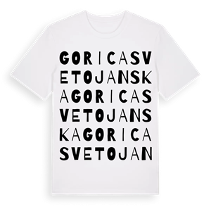 Gorica Svetojanska ordlek t-shirt – ekologisk bomull t-shirt från Pinshirt