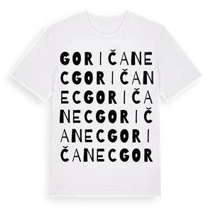 Goričanec ordlek t-shirt – ekologisk bomull t-shirt från Pinshirt