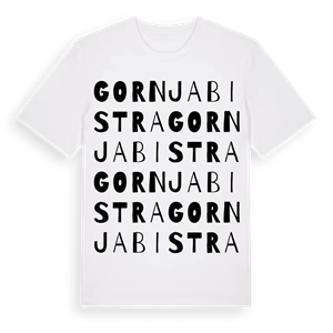 Gornja Bistra ordlek t-shirt – ekologisk bomull t-shirt från Pinshirt
