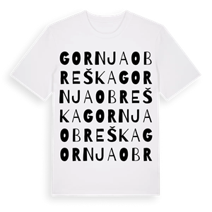 Gornja Obreška ordlek t-shirt – ekologisk bomull t-shirt från Pinshirt