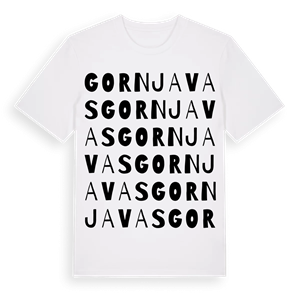 Gornja Vas ordlek t-shirt – ekologisk bomull t-shirt från Pinshirt