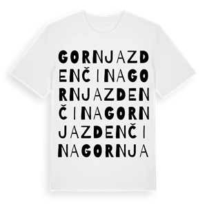 Gornja Zdenčina ordlek t-shirt – ekologisk bomull t-shirt från Pinshirt