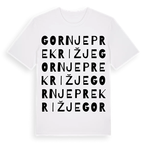 Gornje Prekrižje ordlek t-shirt – ekologisk bomull t-shirt från Pinshirt
