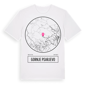 Gornje Psarjevo t-shirt – ekologisk bomull t-shirt från Pinshirt